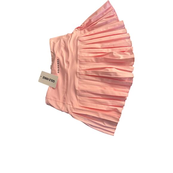 Gold hinge Baby Pink Pleated Tennis Skirt nwt small - Picture 1 of 3